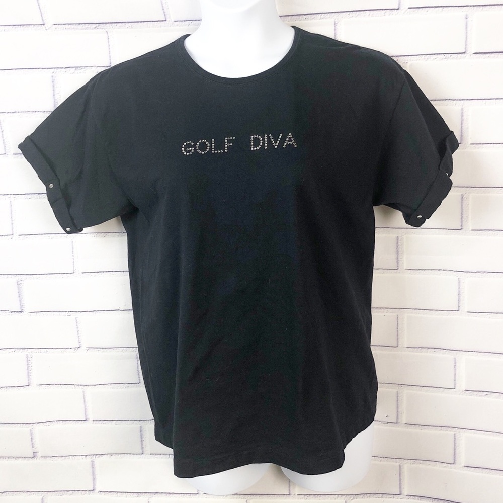 “Golf Diva” Women’s Black Tee Sz L
